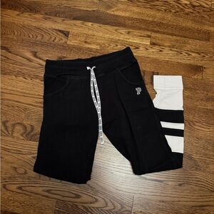 PINK Black and White Joggers